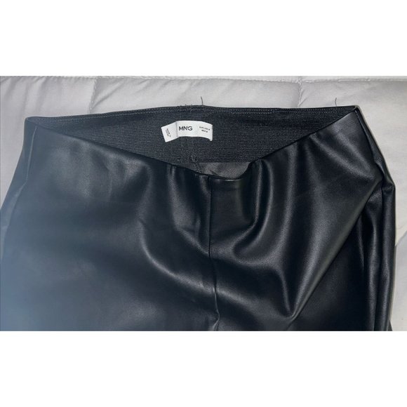MNG By Mango Faux Leather Skinny Pants Black Size Medium - Picture 14 of 16